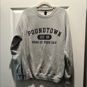 Gildan Gray Crewneck Sweater with Collegiate Design